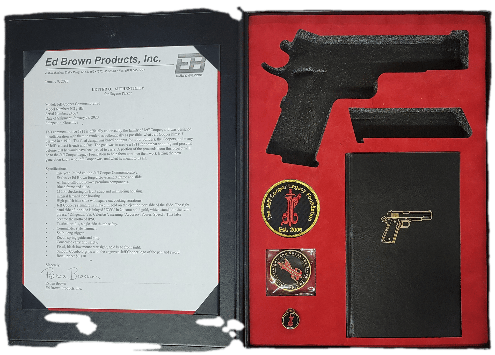 ED Brown 1911 Jeff Cooper Commemorative ECOM00387841 468701