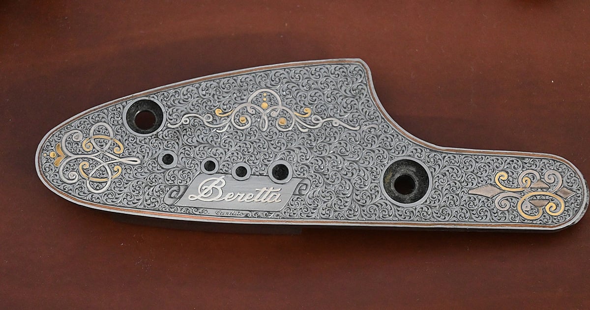 Pietro Beretta Custom Atelier engraved side plate