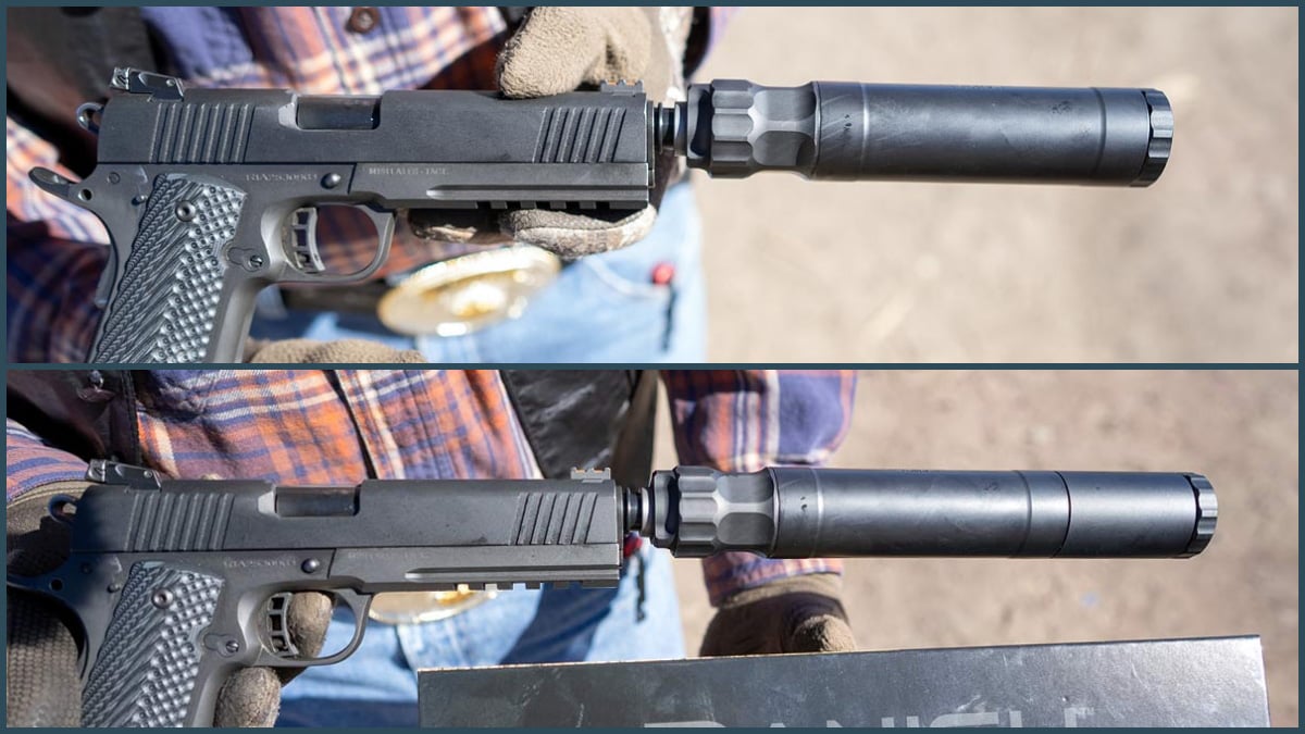 Silencer Central Banish 45 suppressor short vs long
