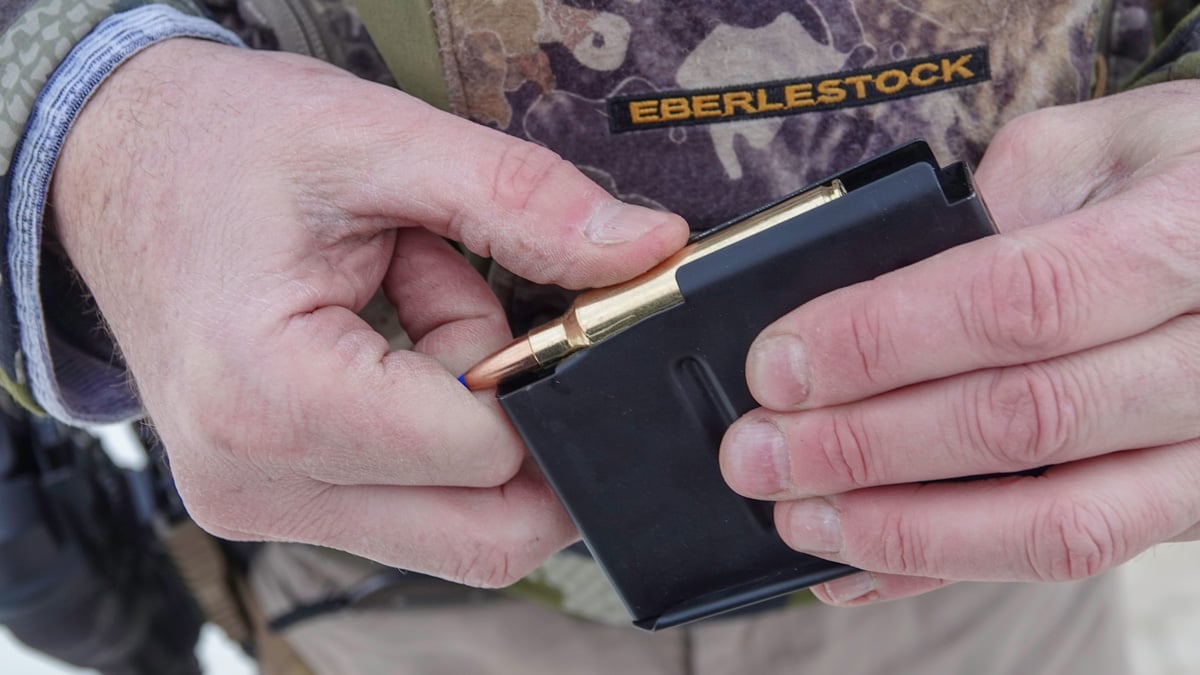 loading .300 PRC ammo in magazine