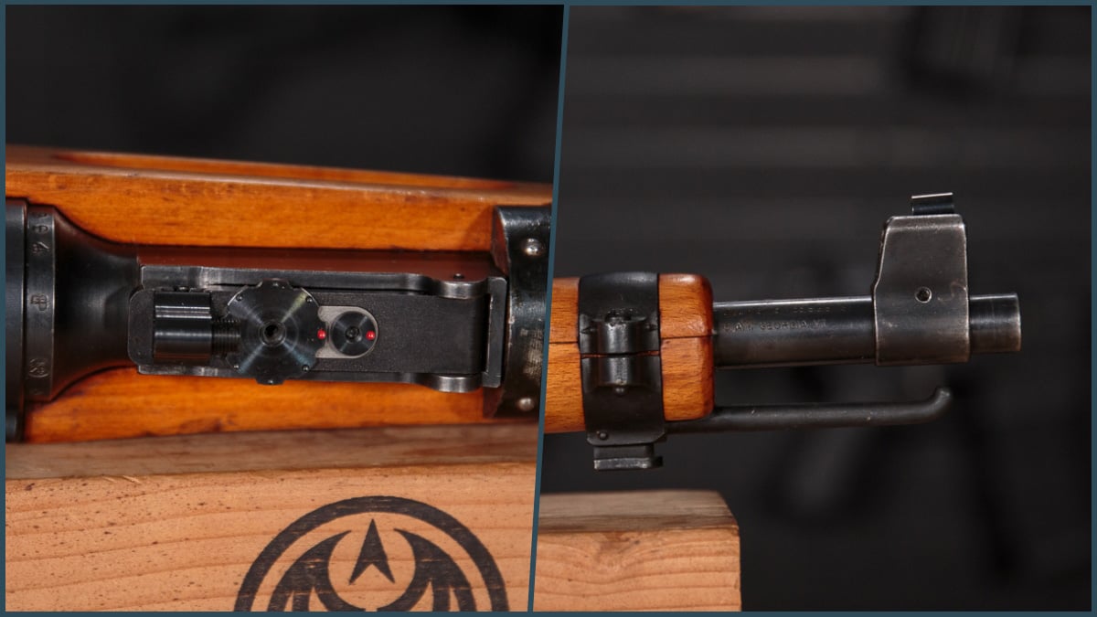 sights on Schmidt-Rubin K31 rifle