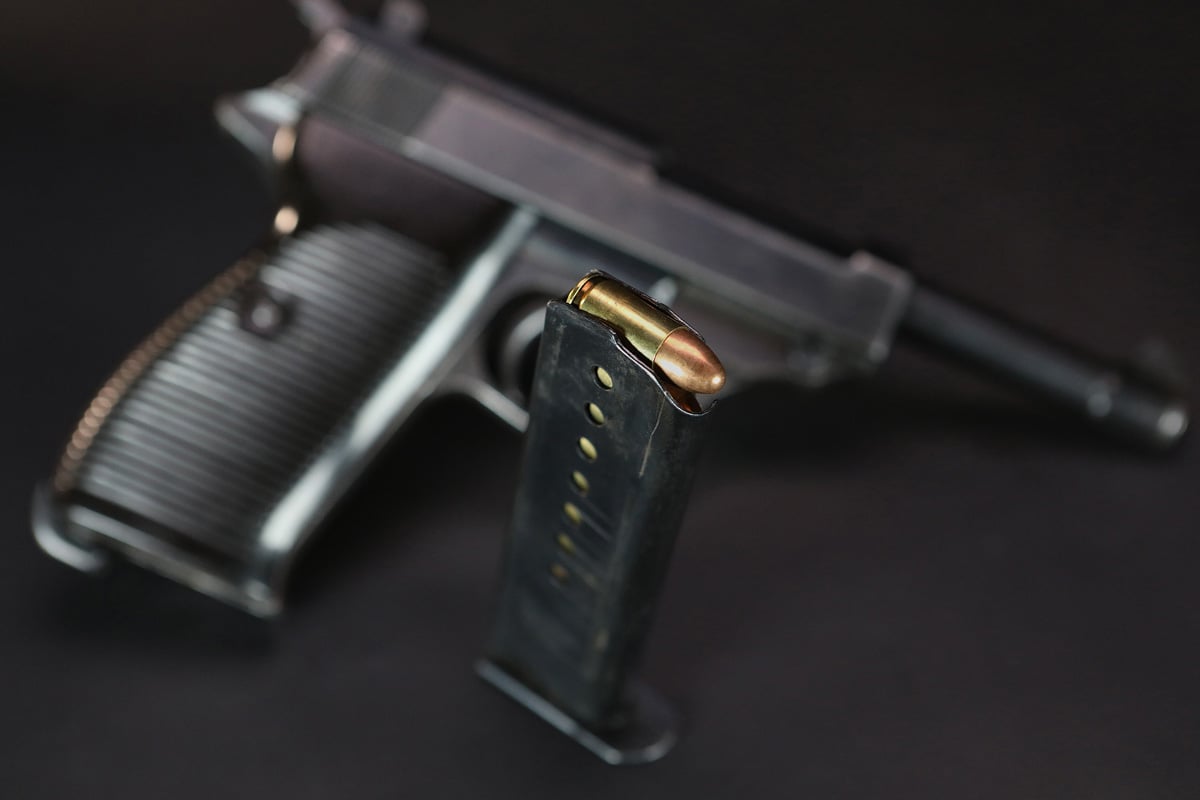 magazine loaded with 9mm