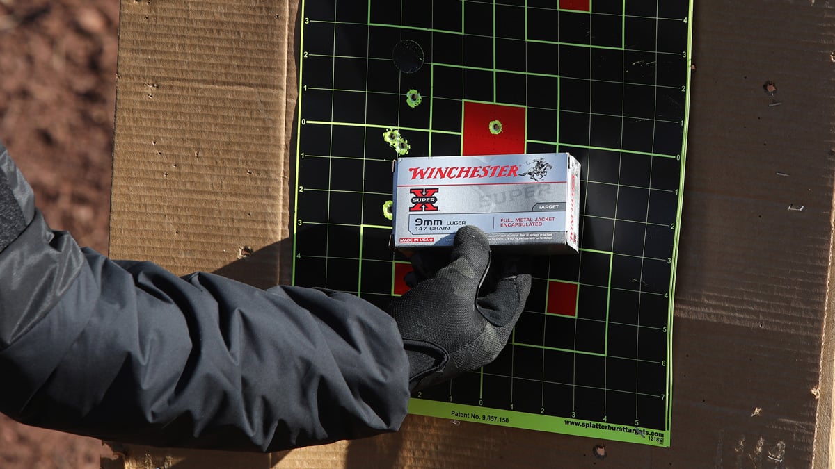 target with 9mm ammo