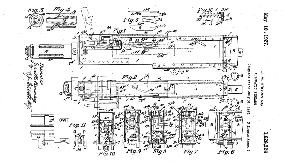 John Browning Machine Gun Patent