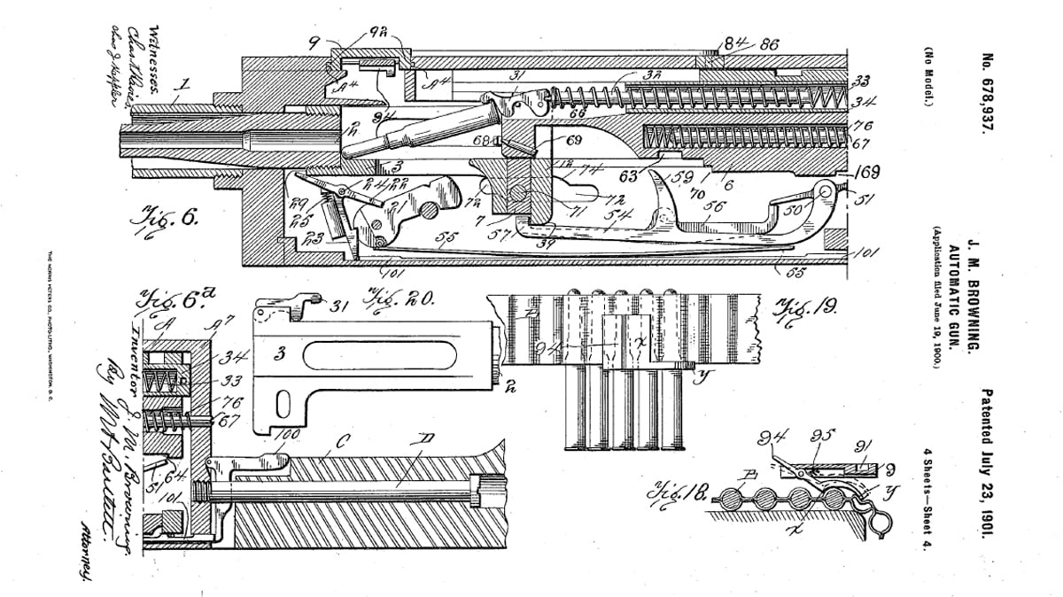 John Browning Machine Gun Patent