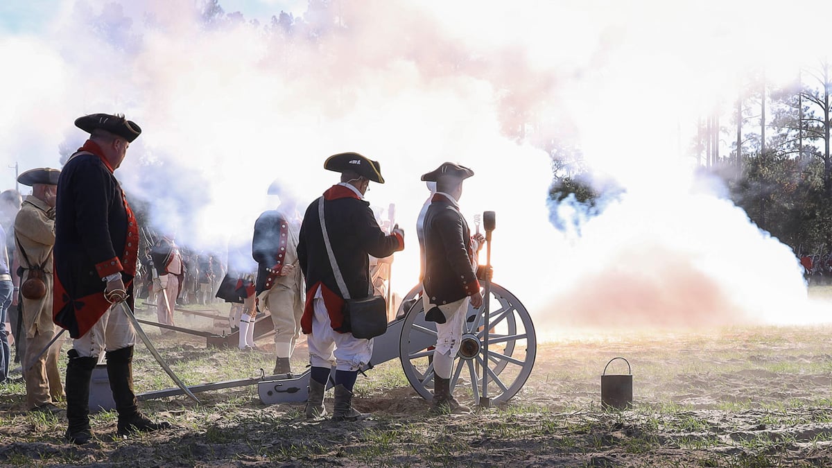 Continental Army reenactors