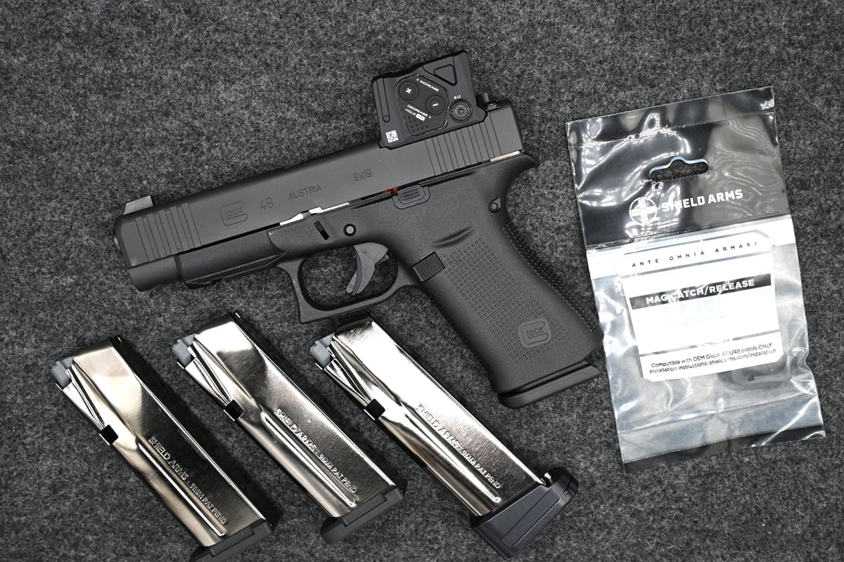 Glock 48 9mm pistol with Aimpoint COA red dot