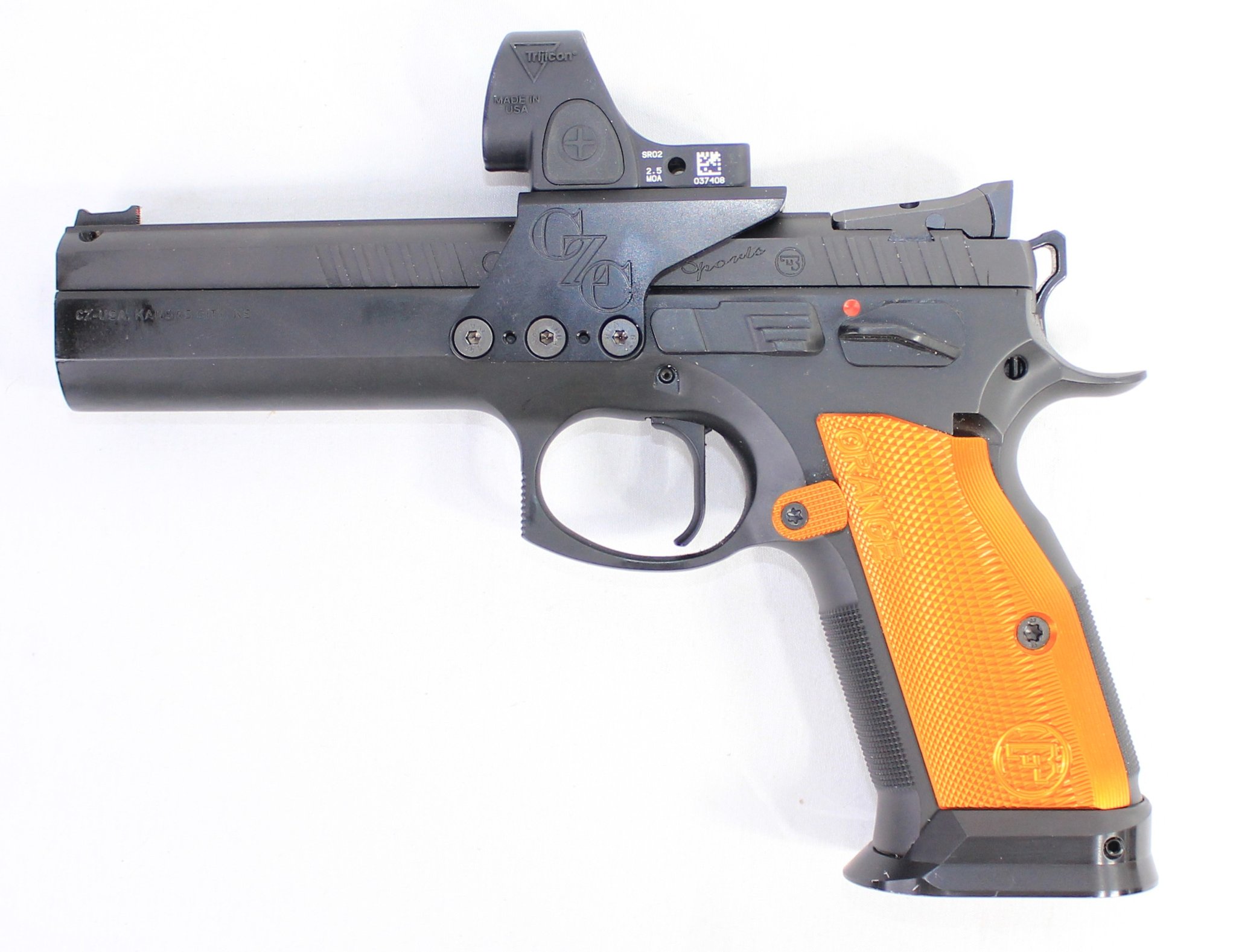 Cz 75 Tactical Sport Orange Tso Sao 9mm 5.23" Trijicon Sro