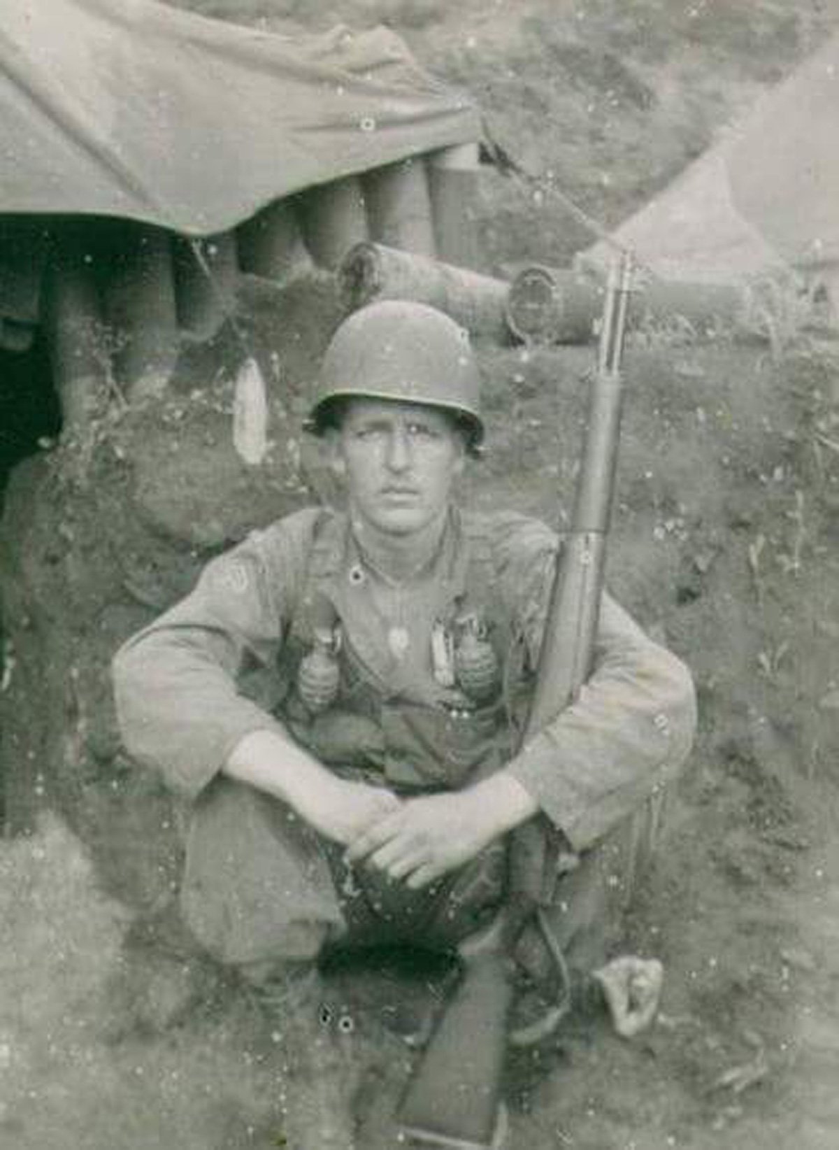 My Grandfather Anthony Hafen with his M1 Garand