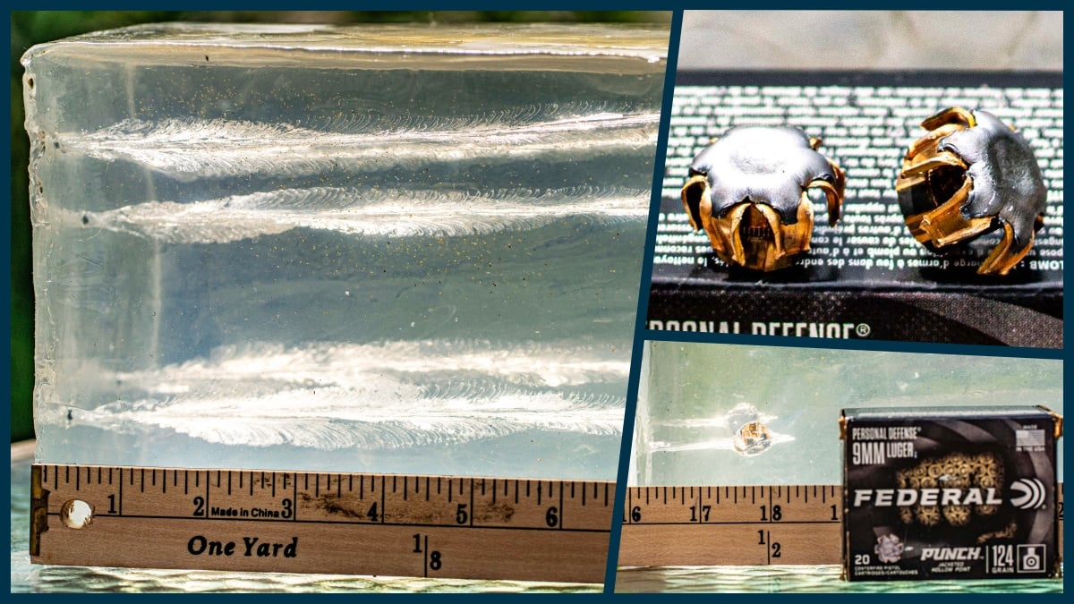 Ballistic Gel Shot by Federal 124-Grain Punch 9mm ammo