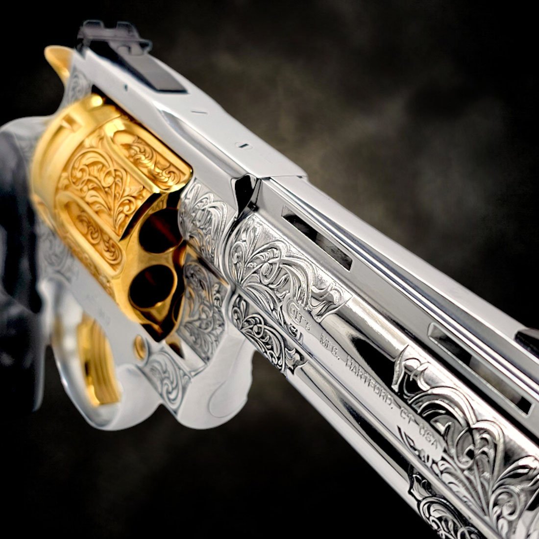 Colt All Mighty COLT Anaconda 4" - 44 Mag - 6 Rounds - Engraved & 24k Gold Plate