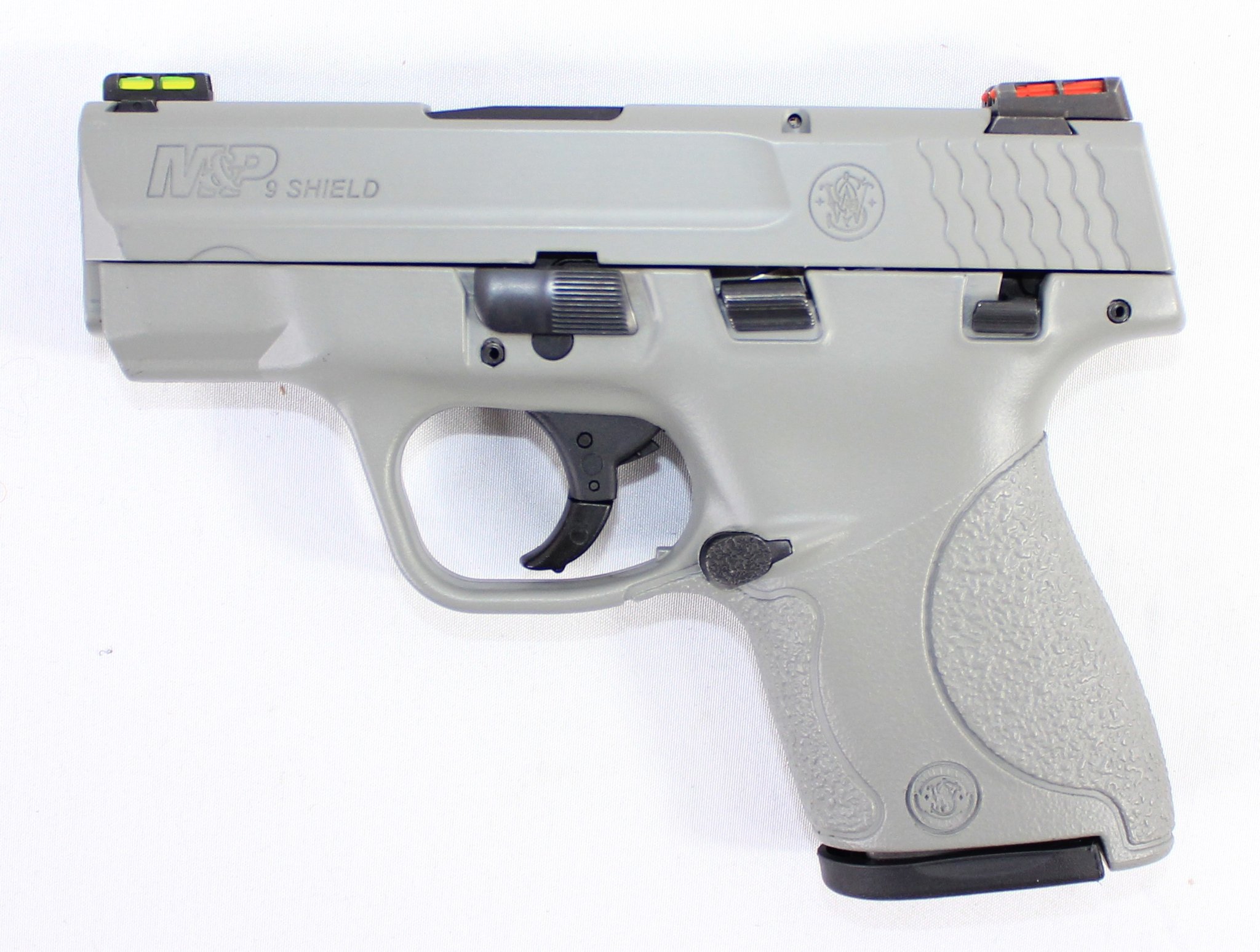 Smith & Wesson S&w M&p Shiled 9 9mm 3" Gray Cerakote Hi-viz Sights 2-mags