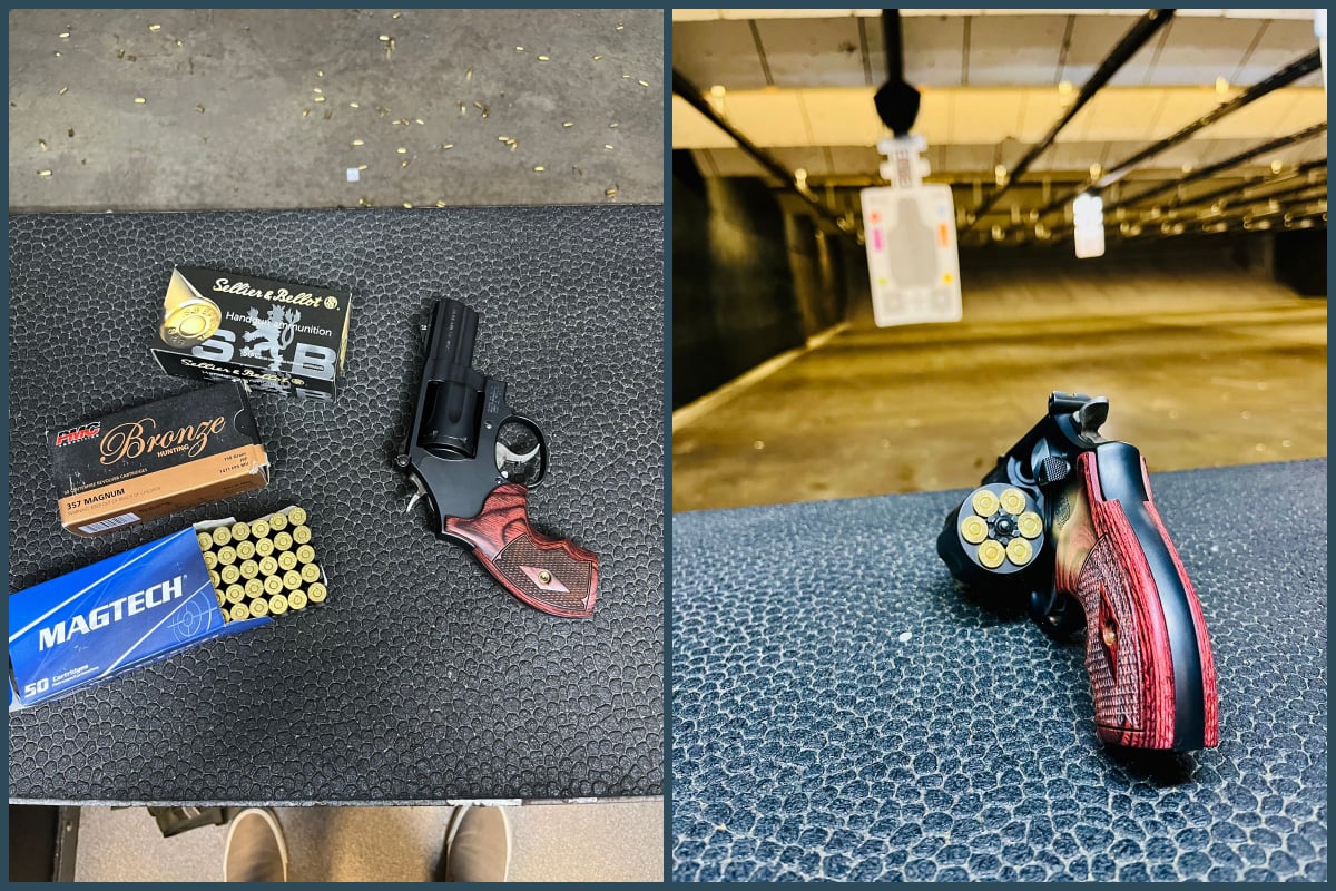 Smith & Wesson Performance Center Model 19 Carry Comp at indoor range