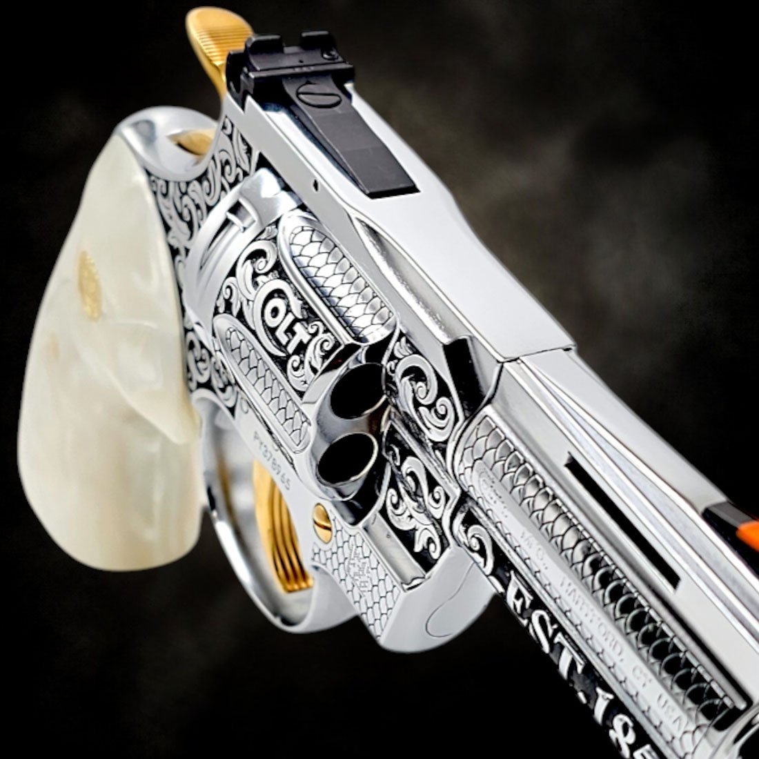 Colt Only One: COLT Python 3" - 357 Mag - 6 Rounds - Engraved & 24k Gold Plated