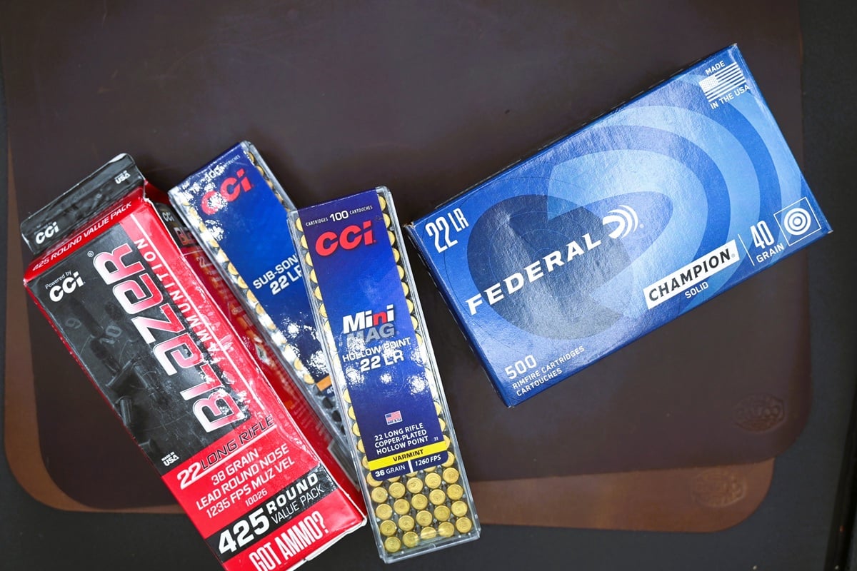 CCI and Federal ammo for use with the Savage Revel DLX lever action rifle in 22LR 