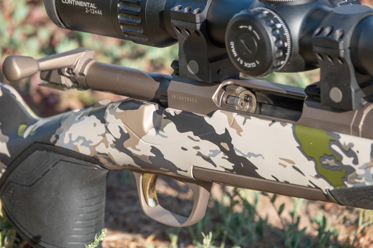 detail of action on Browning X-Bolt 2 Speed SPR