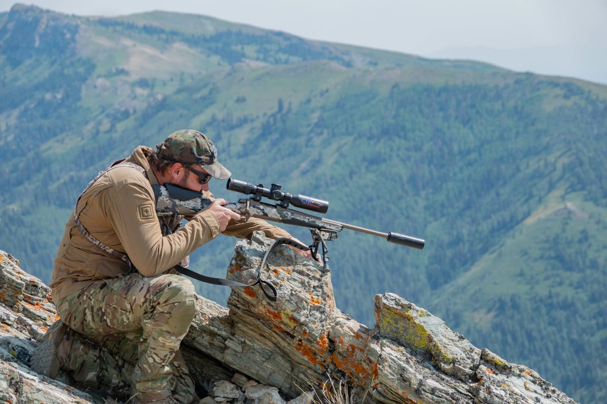 shooting X-Bolt 2 Speed SPR in mountains