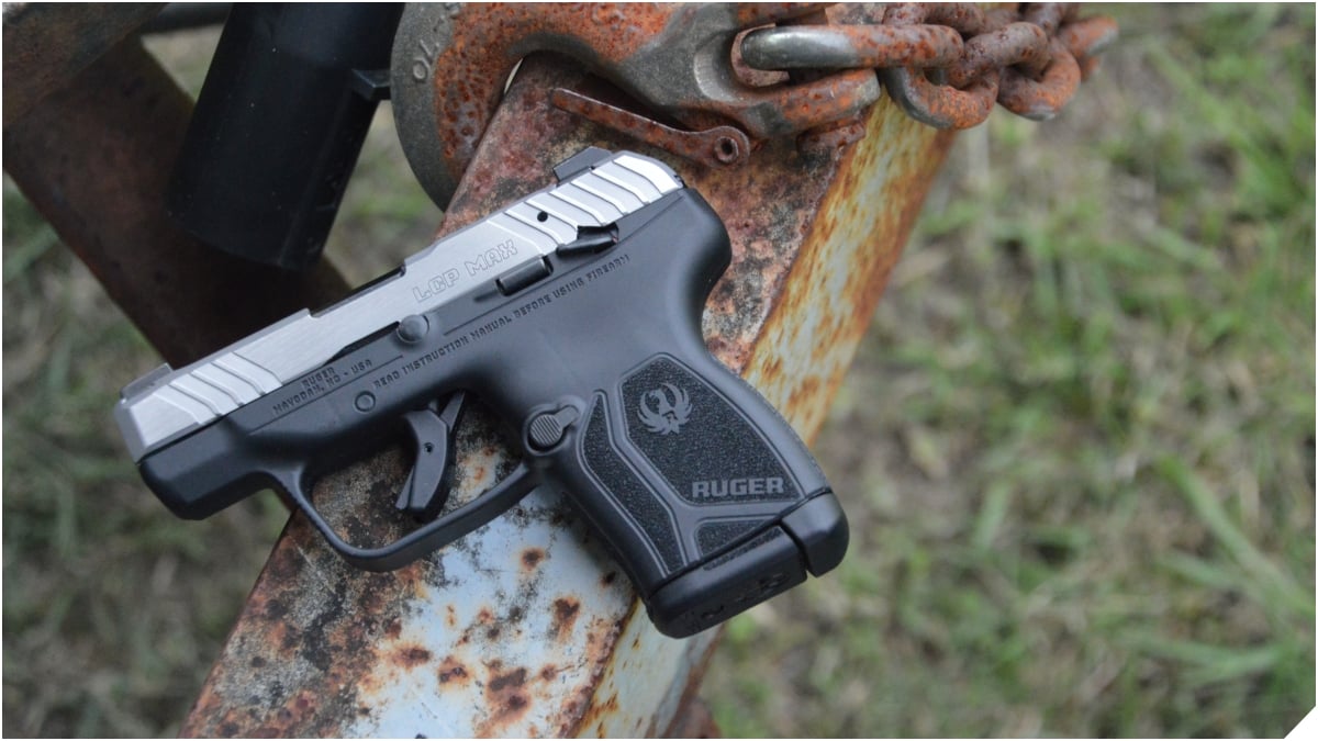 The Ruger LCP Max with a manual safety