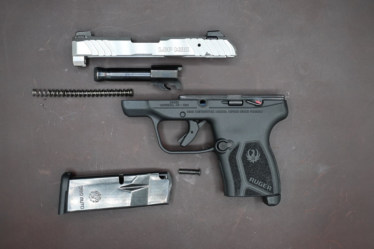 The Ruger LCP Max with a manual safety