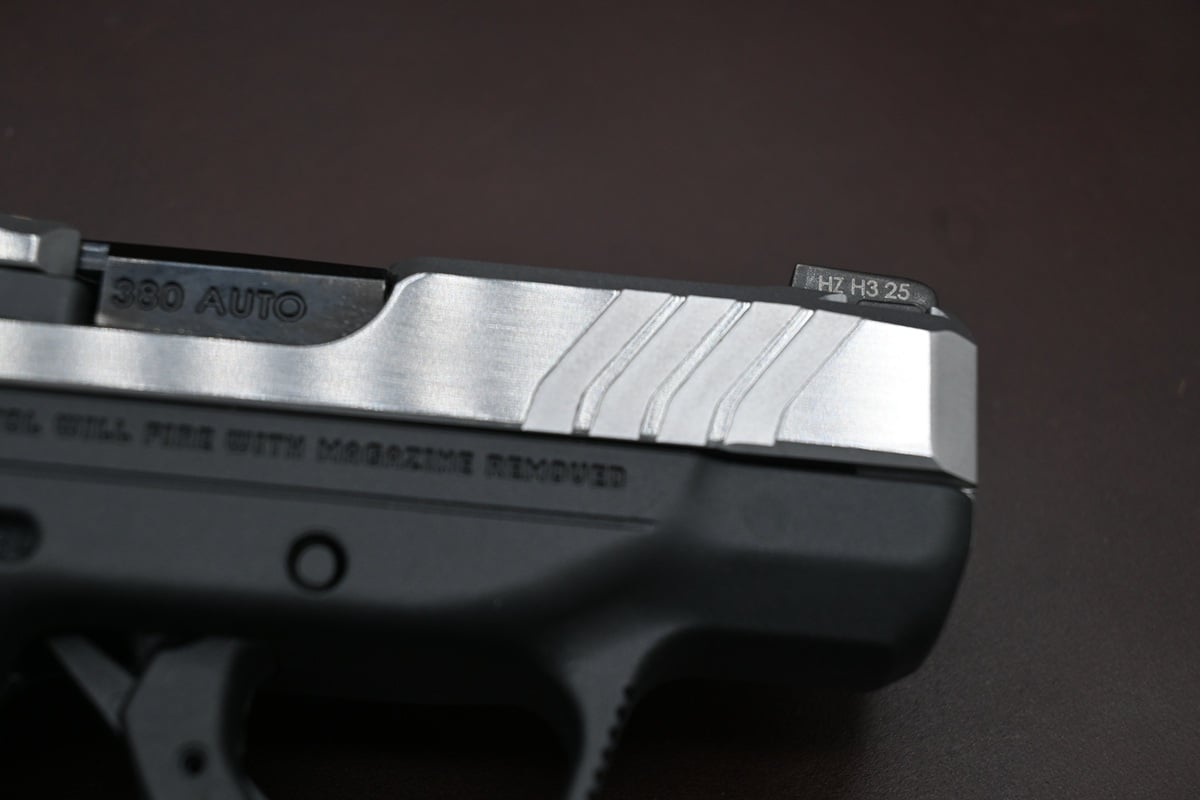 The Ruger LCP Max with a manual safety