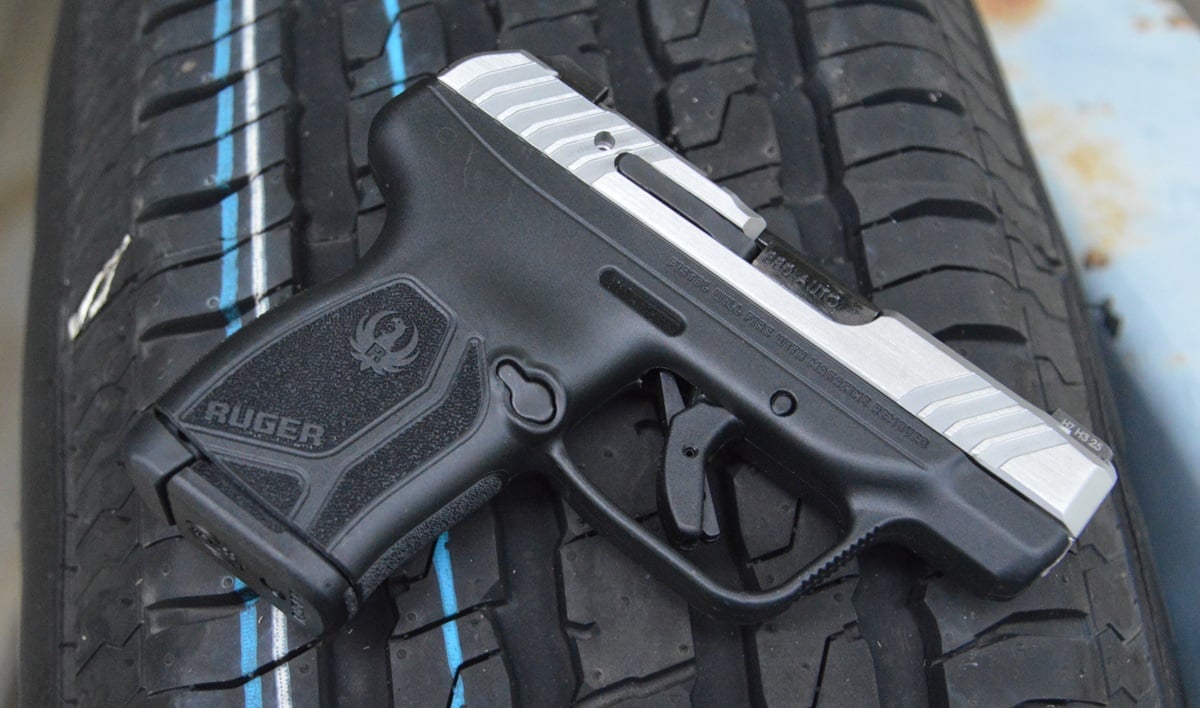 The Ruger LCP Max with a manual safety