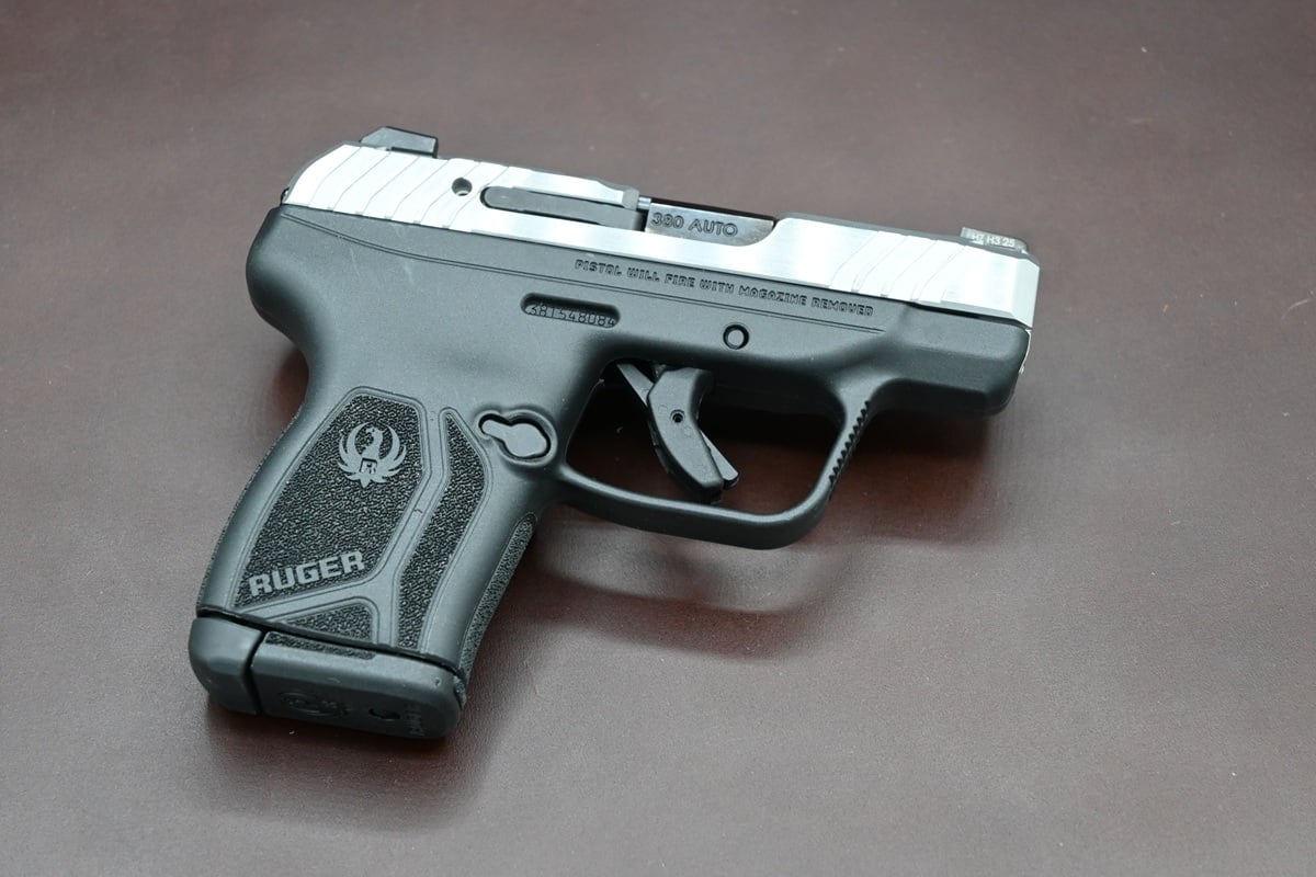 The Ruger LCP Max with a manual safety
