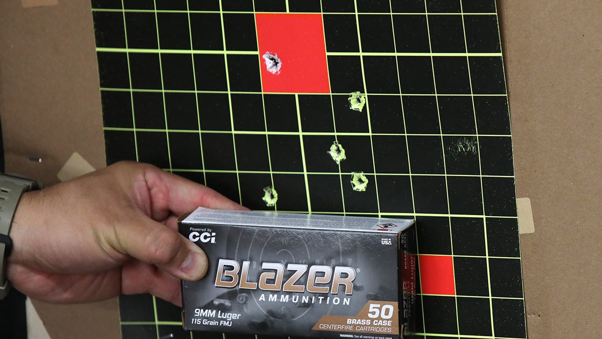 target with 9mm ammo