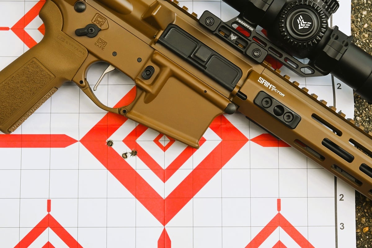 The Springfield Armory Saint Victor 5.56 in Coyote Brown.