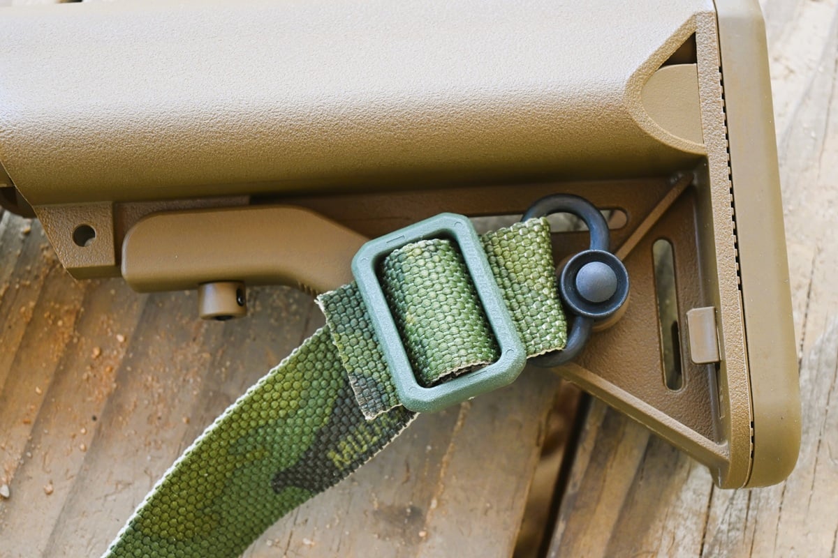 The Springfield Armory Saint Victor 5.56 in Coyote Brown.