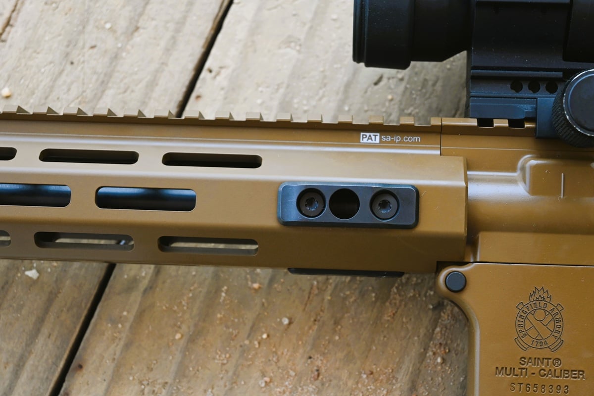 The Springfield Armory Saint Victor 5.56 in Coyote Brown.