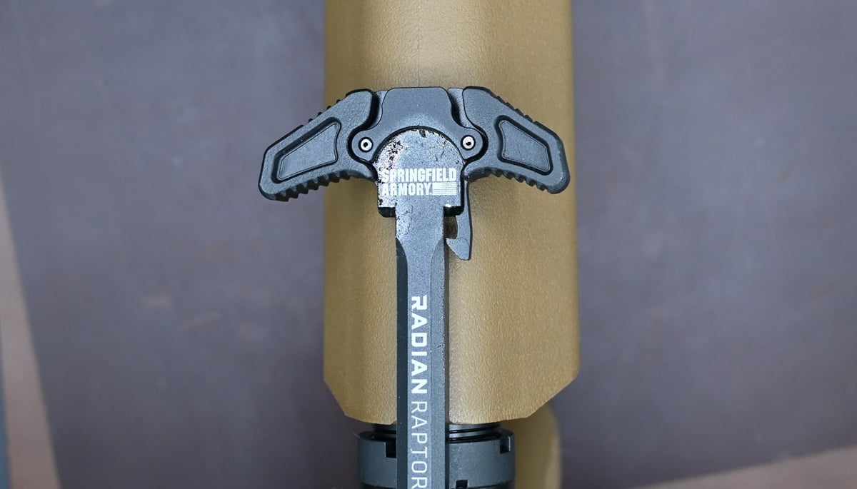 The Springfield Armory Saint Victor 5.56 in Coyote Brown.