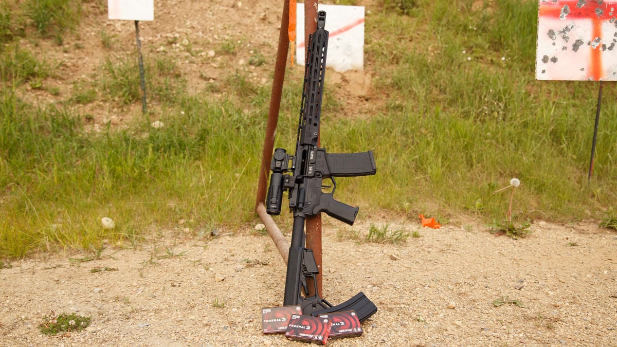 Diamondback DB-15 Diamond Series rifle on range