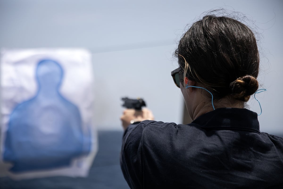 M9 Beretta 9mm being used on the Arleigh-Burke class guided-missile destroyer USS Wayne E. Meyer (DDG 108)
