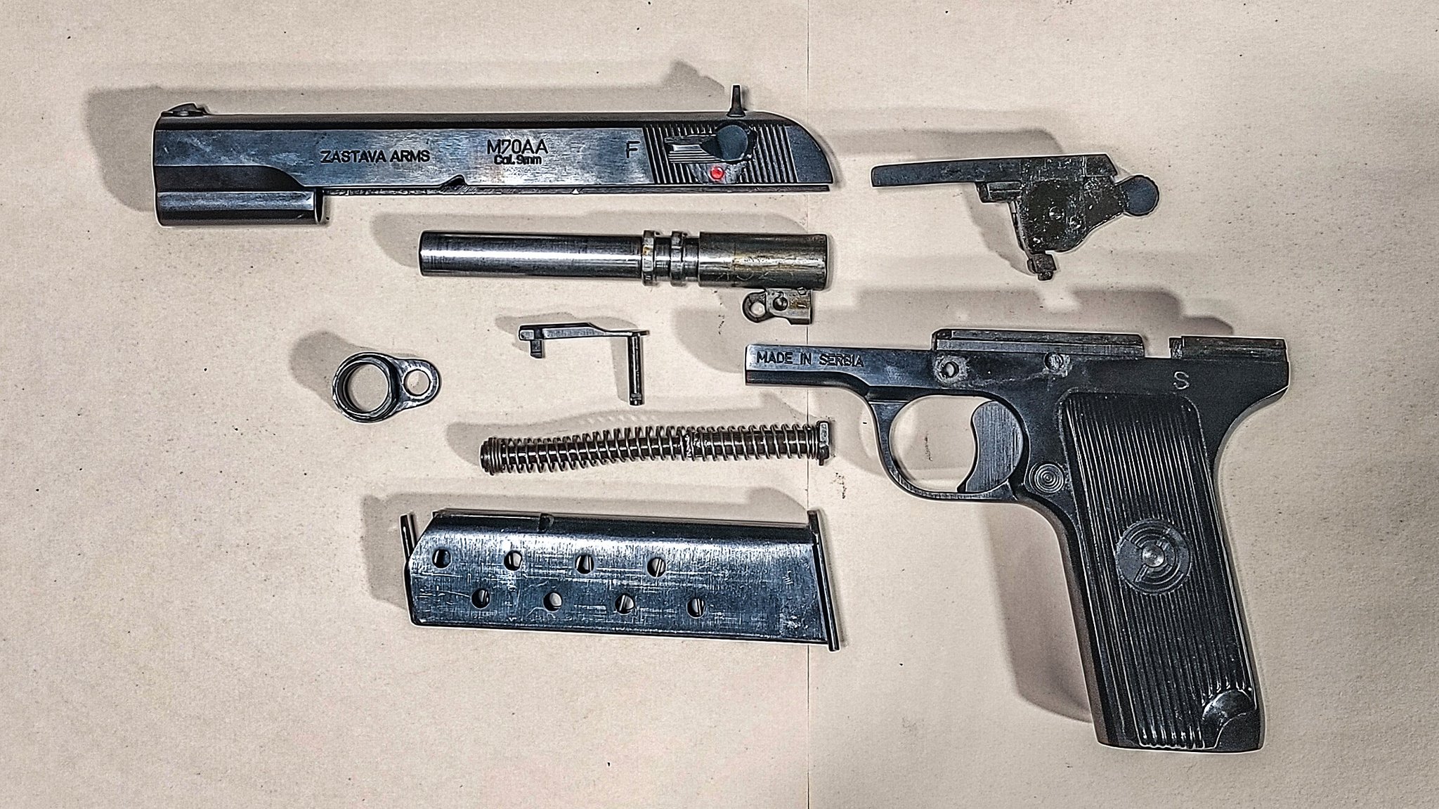 Zastava M70AA 9mm Pistol