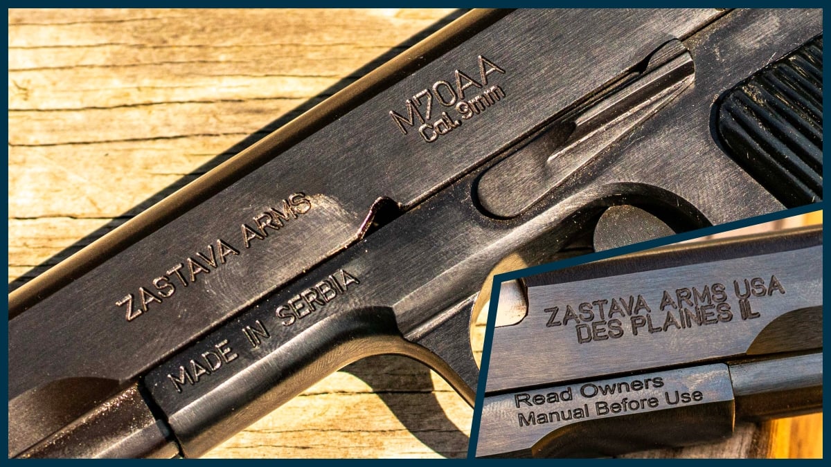 Zastava M70AA 9mm Pistol