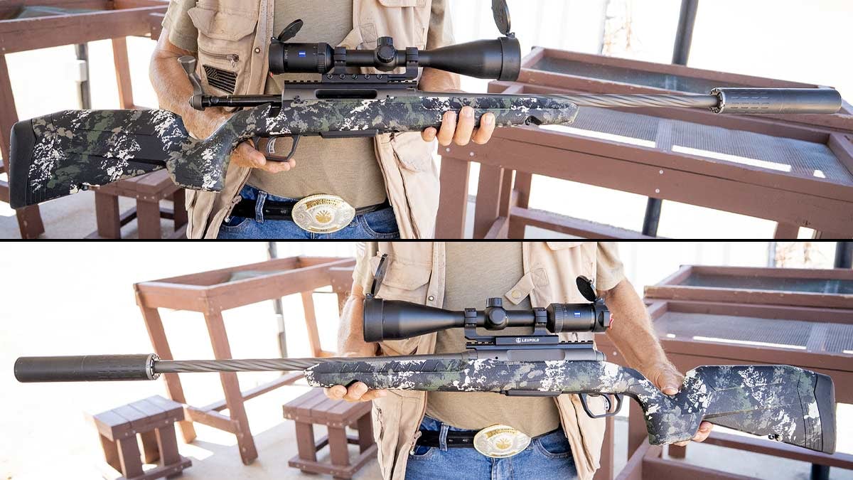 Savage Axis with scope and suppressor