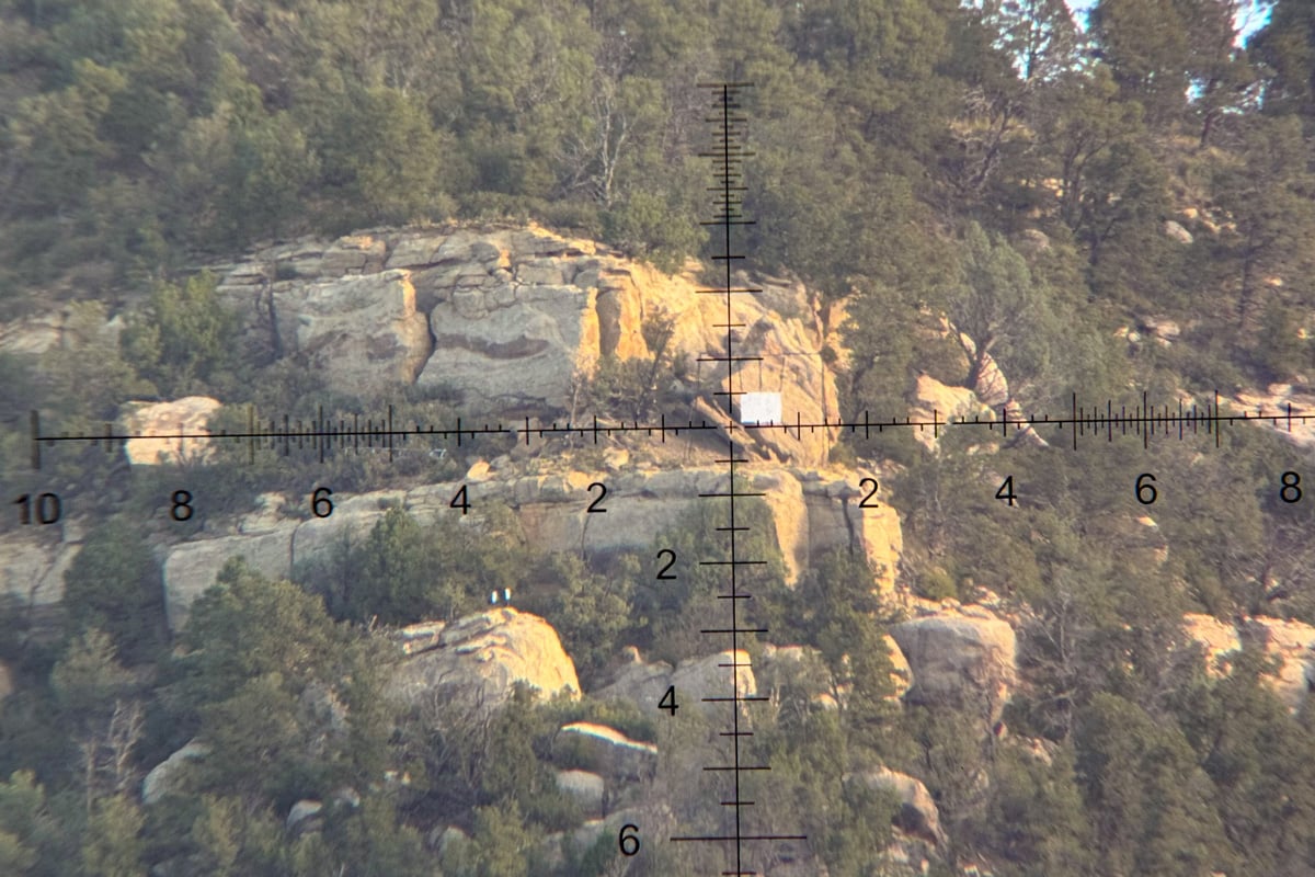 target viewed through scope