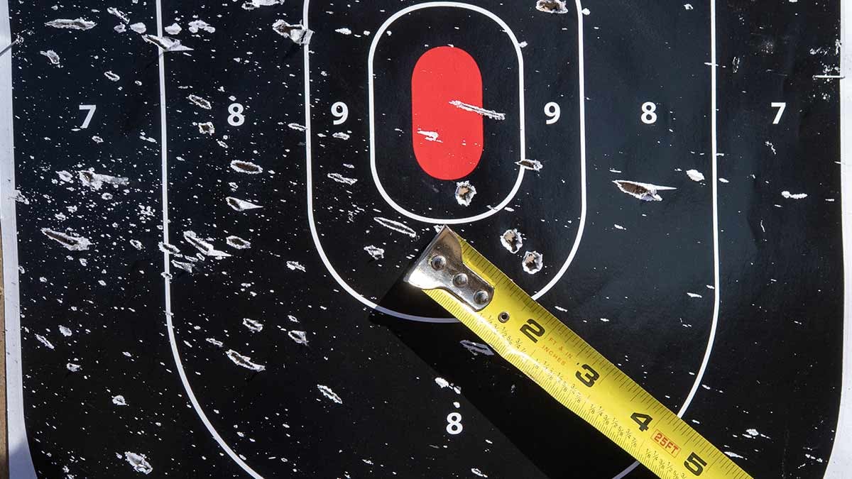 unsuppressed group at 100 yards