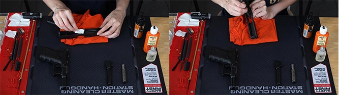 cleaning the frame of a glock