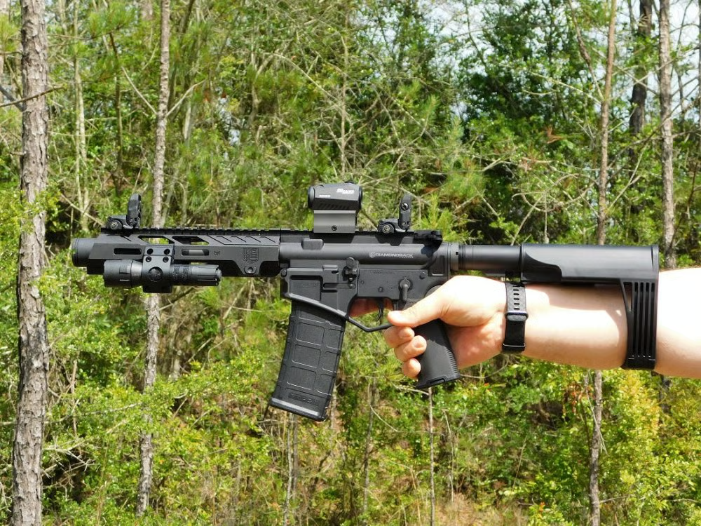 holding db15 ar pistol