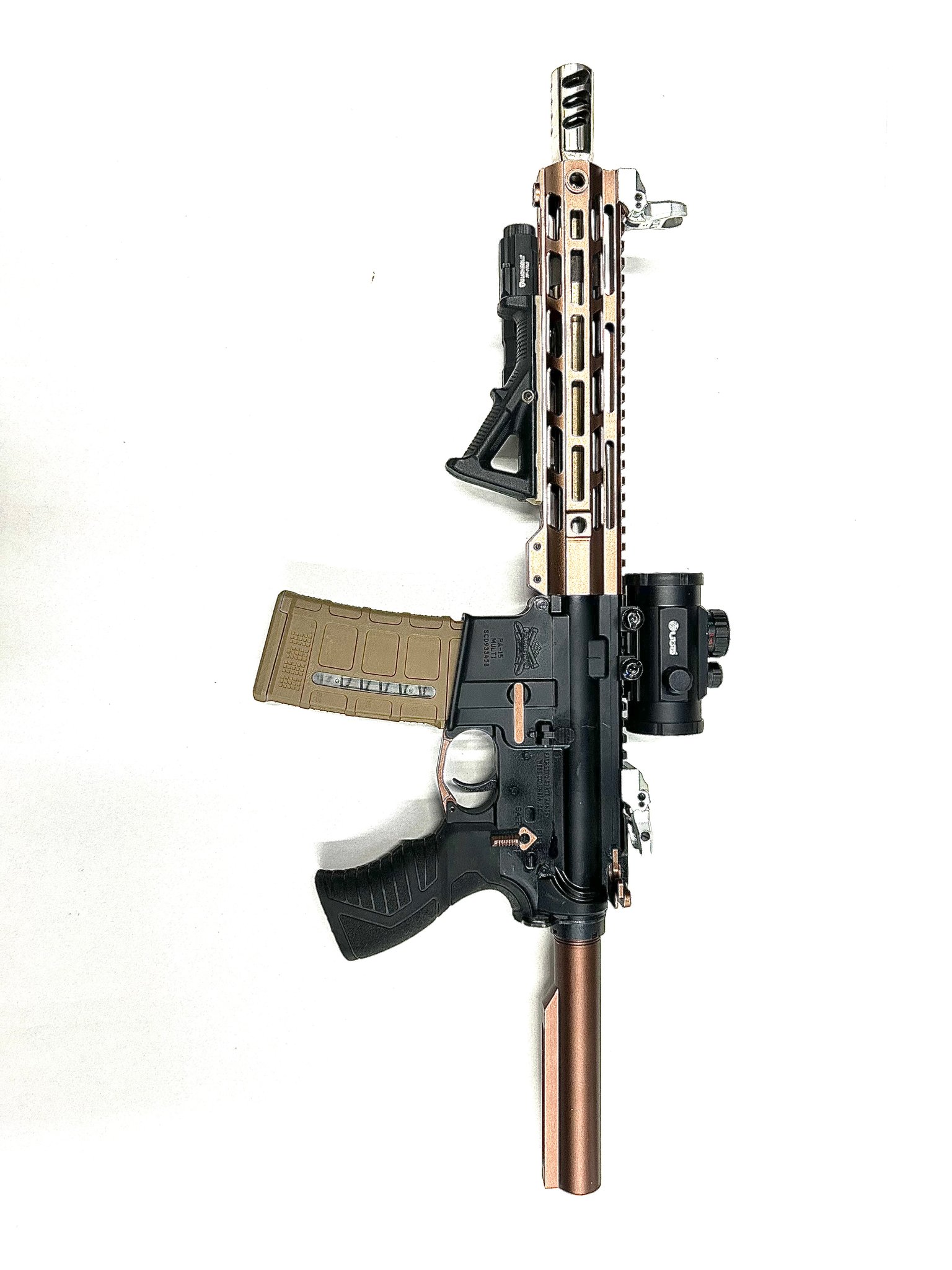PALMETTO STATE ARMORY PA-15 side profile of semi-auto rifle with 30 round magazine