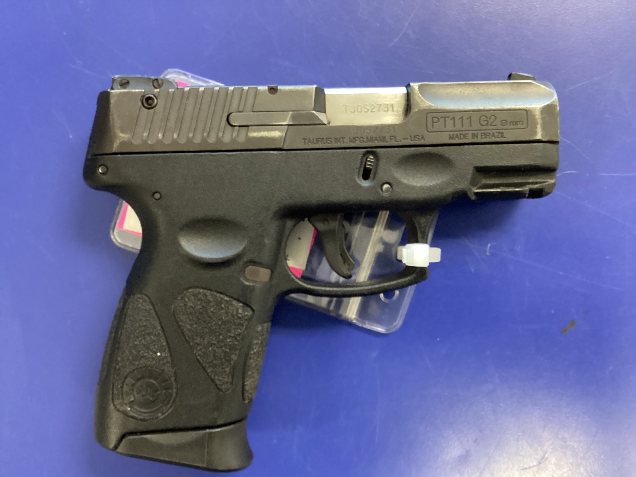 TAURUS PT 111 G2 used pistol showing slide and frame wear