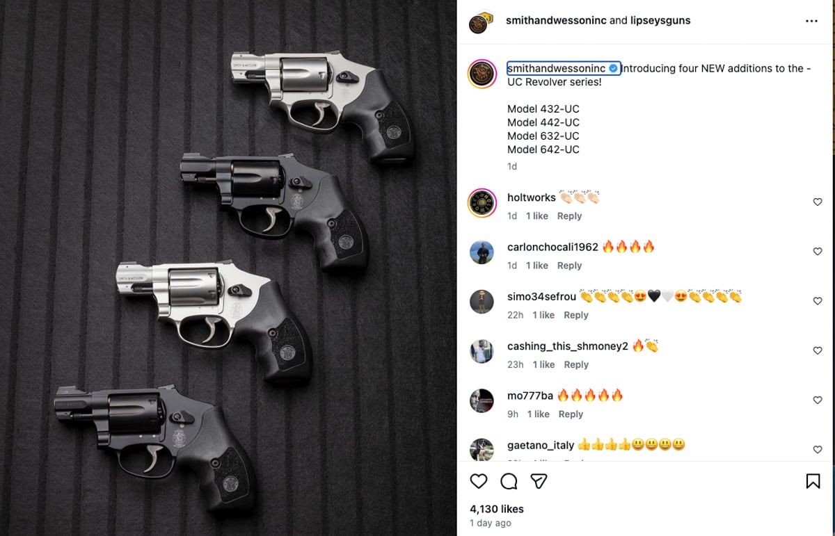 Smith & Wesson Social Media Post