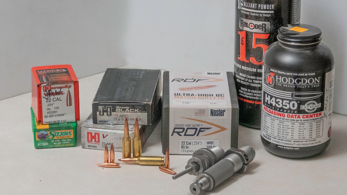 reloading supplies for .22 ARC