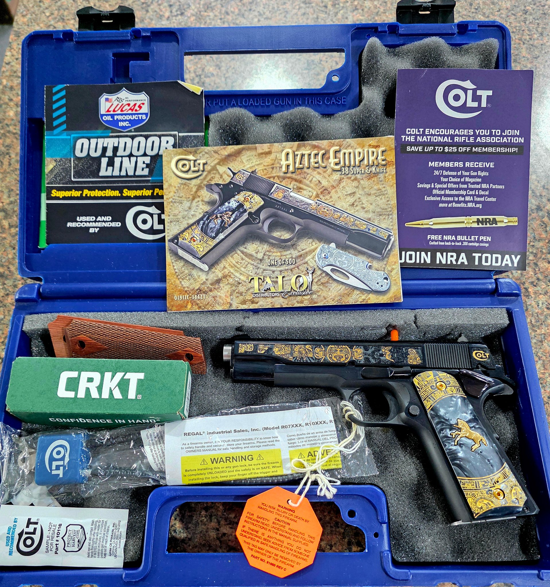 COLT 1911 Government Aztec Empire Model 70 1 of 500