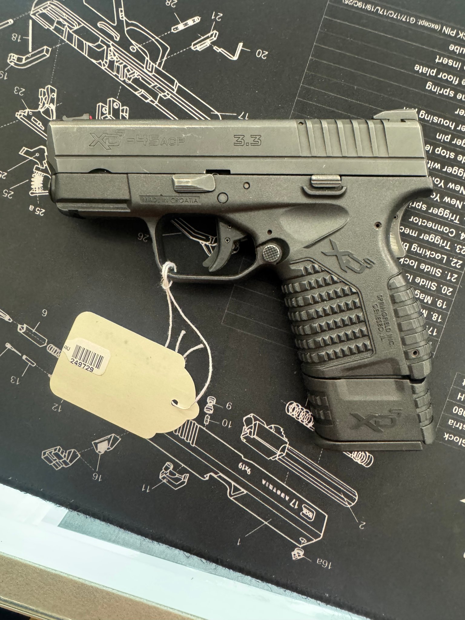 SPRINGFIELD ARMORY xds 45 3.3