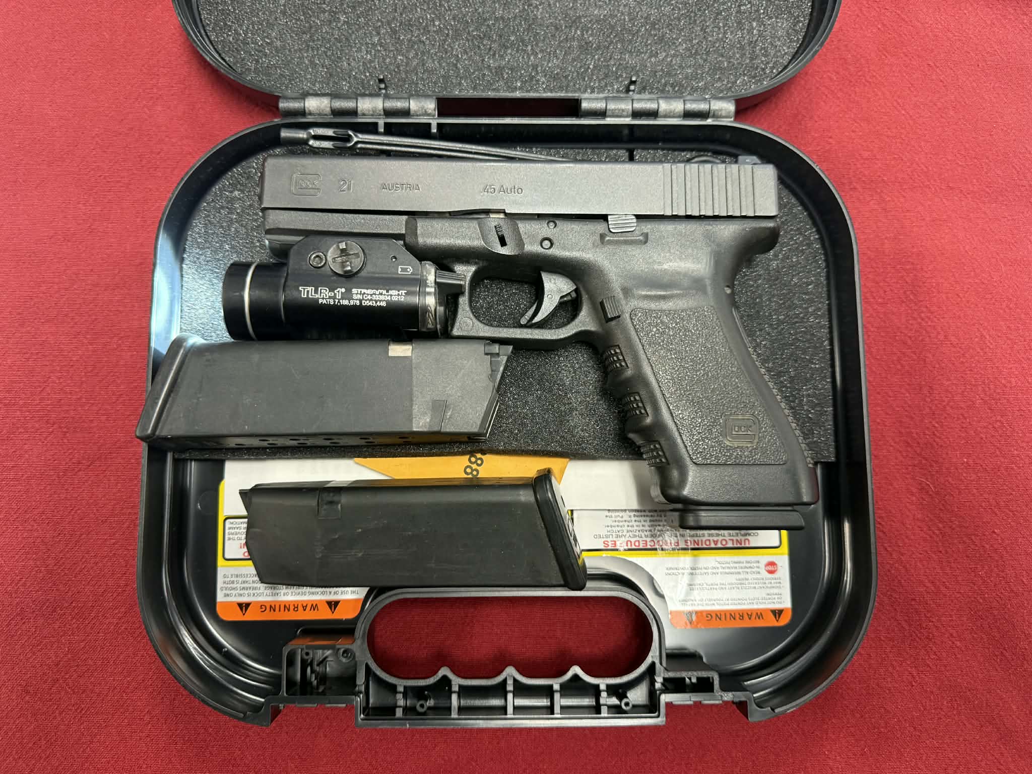 GLOCK G21 45 ACP SF Police Trade In w/ TLR-1 + Ameriglo Glock Night Sights