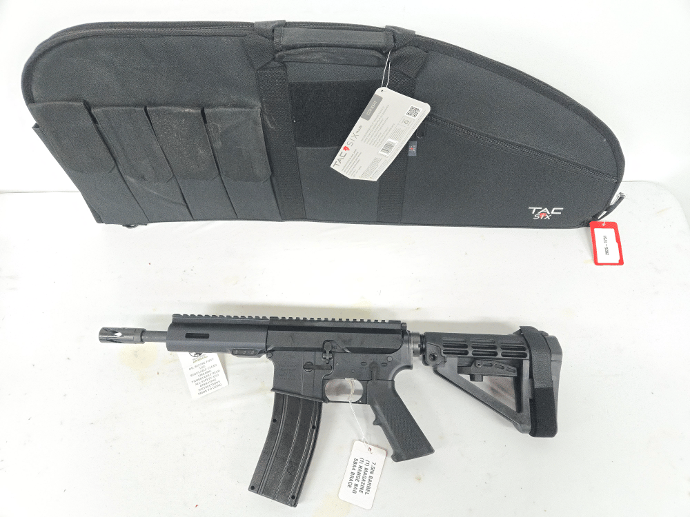 ANDERSON MANUFACTURING Unfired Anderson/BCA AR-15 Pistol Side Charger w/Mag, Range Bag, SBA4 Brace