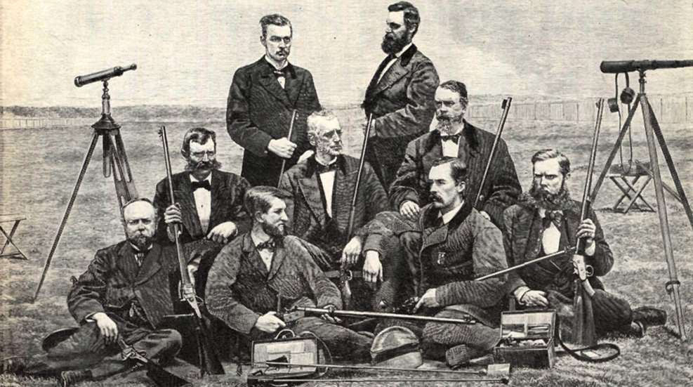 drawing of 1874 rifle match