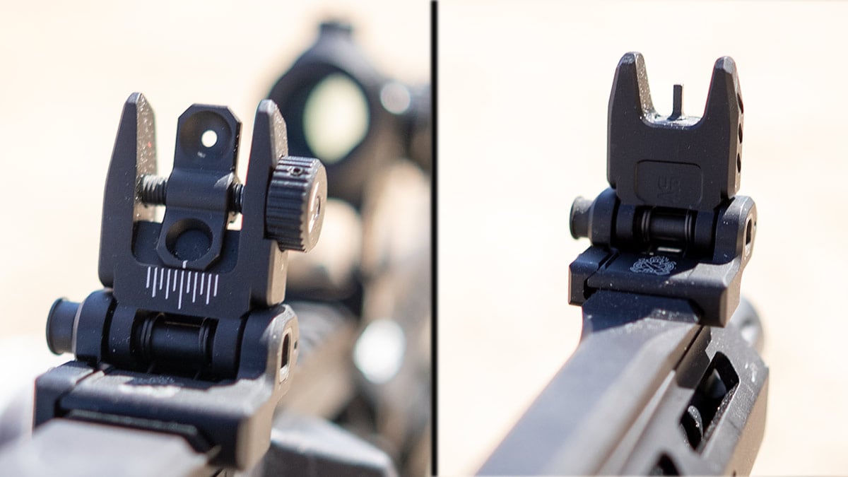 Springfield Armory Saint Victor 9mm Carbine sights